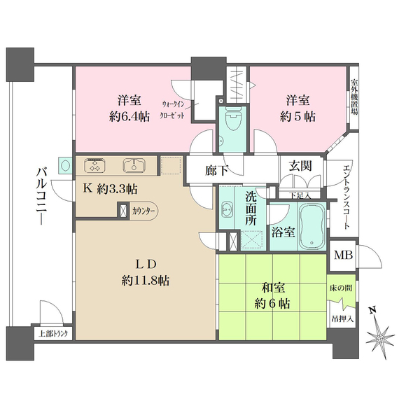 パークハウス縮景園の間取図