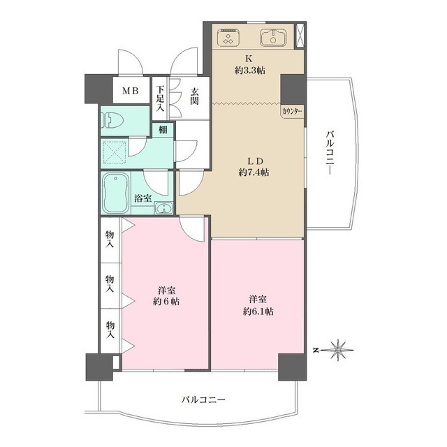 藤和昭和町ハイタウンの間取図