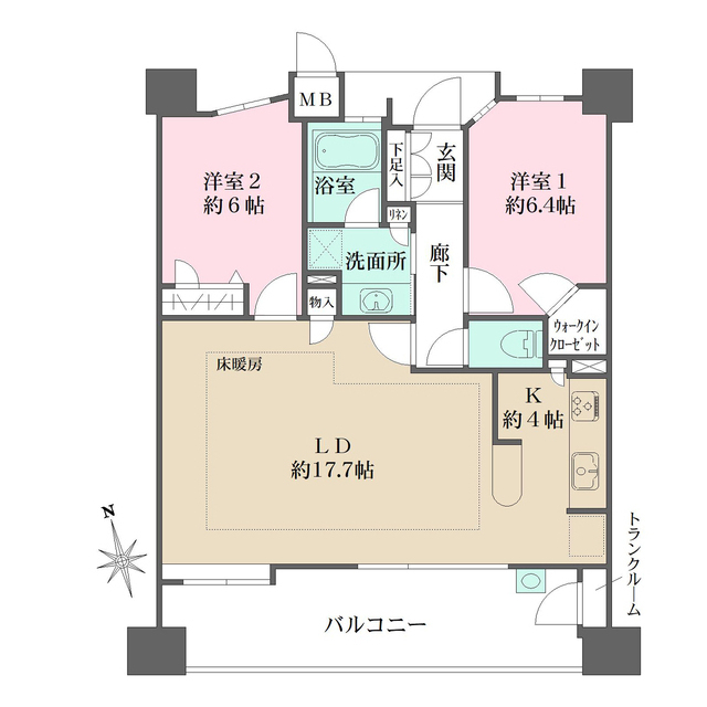 パークハウス縮景園の間取図