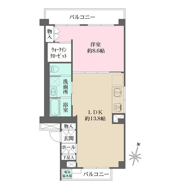 ＮｅｏＡｌｅｓ　ｍｉｄｏｒｉｍａｃｈｉの間取図