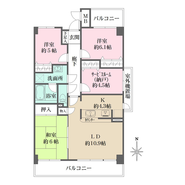 コアシティ翠町の間取図