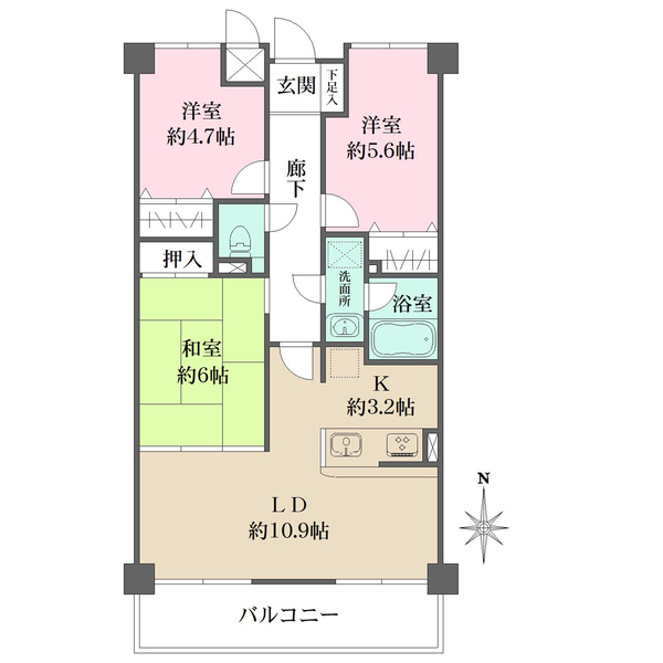 コアシティ翠町の間取図