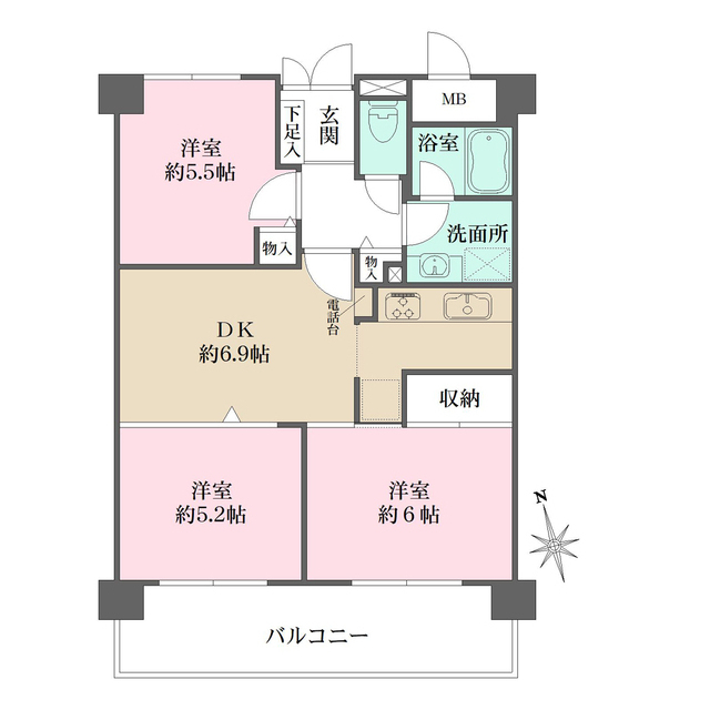 相生通りパークハウスの間取図