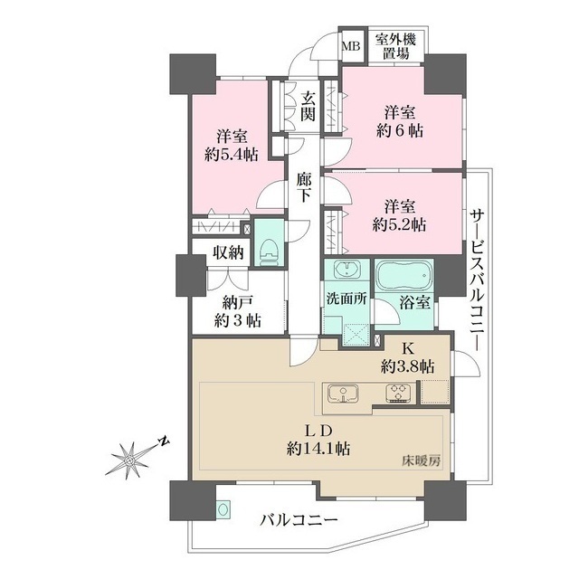 ＢＥＬＩＳＴＡ祇園の間取図