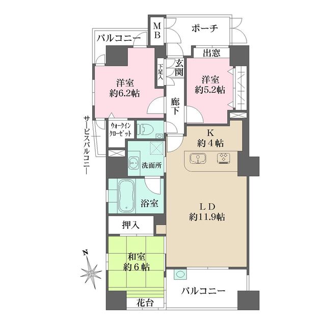 ルミナス小町トゥールドボヌールの間取図