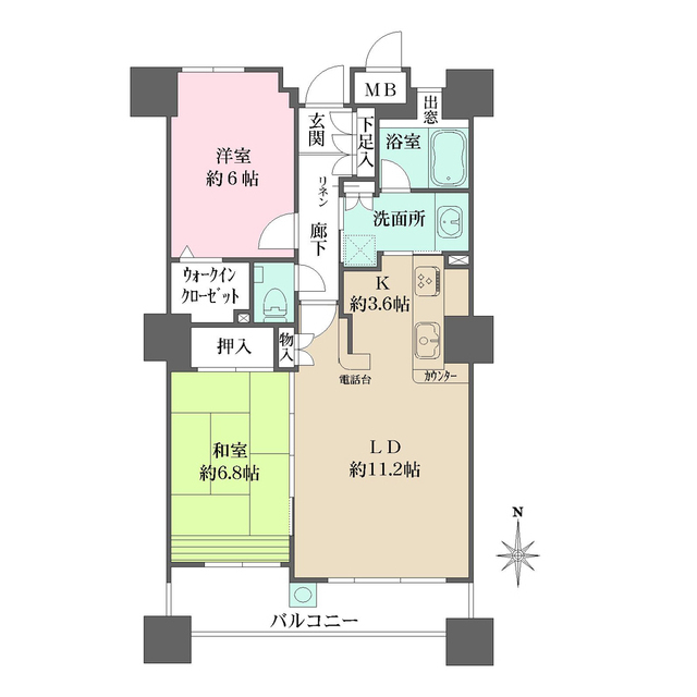 ルミナス小町トゥールドボヌールの間取図