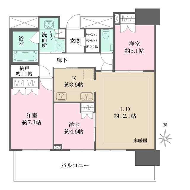 ザ・パークハウス広島タワーの間取図