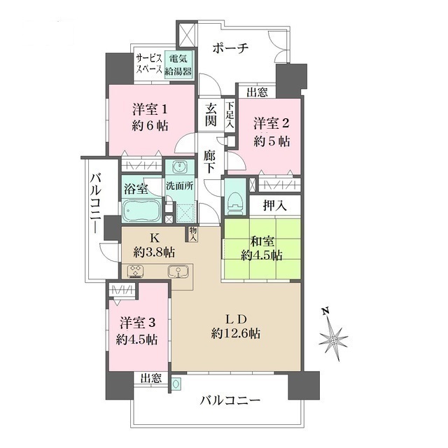 ザ・パークハウス舟入川口の間取図