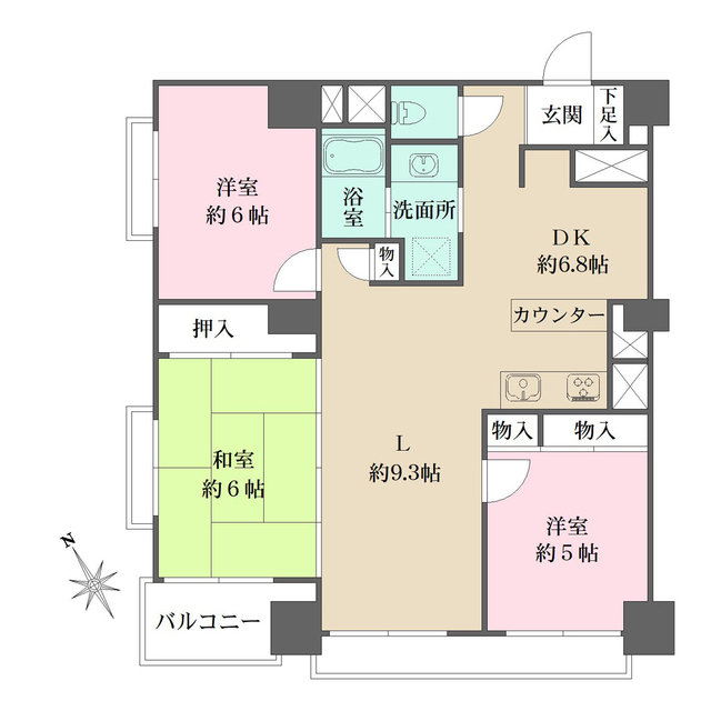 シーアイマンション広島の間取図