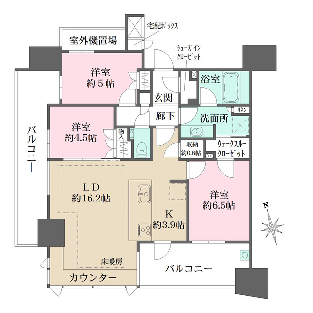 ザ・パークハウス上幟縮景園の間取図