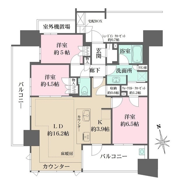 ザ・パークハウス上幟縮景園の間取図