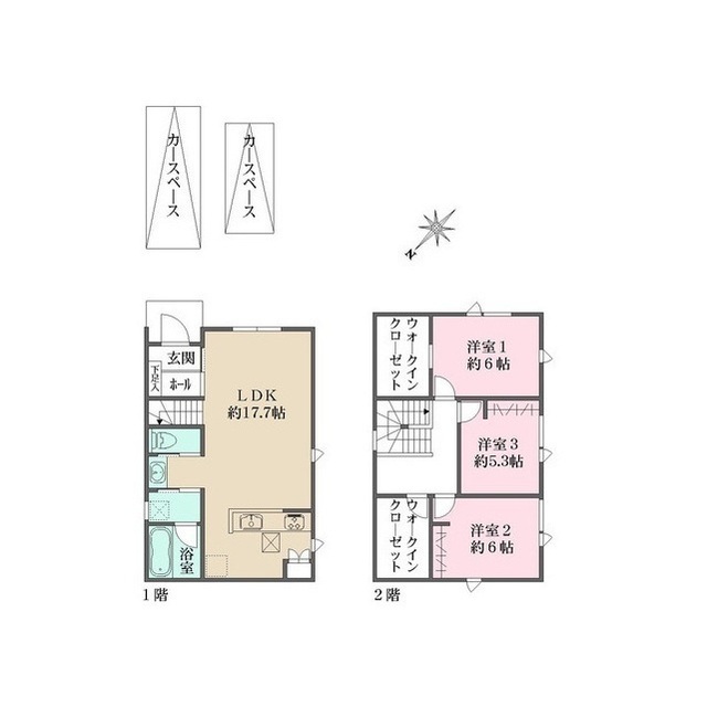 南区旭１丁目戸建Ａ棟物件間取図