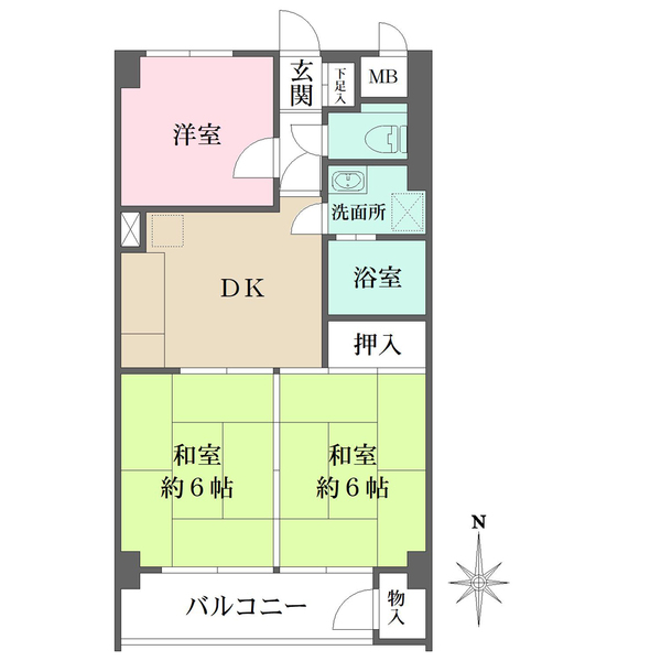 ロイヤルマンション荒江の間取図