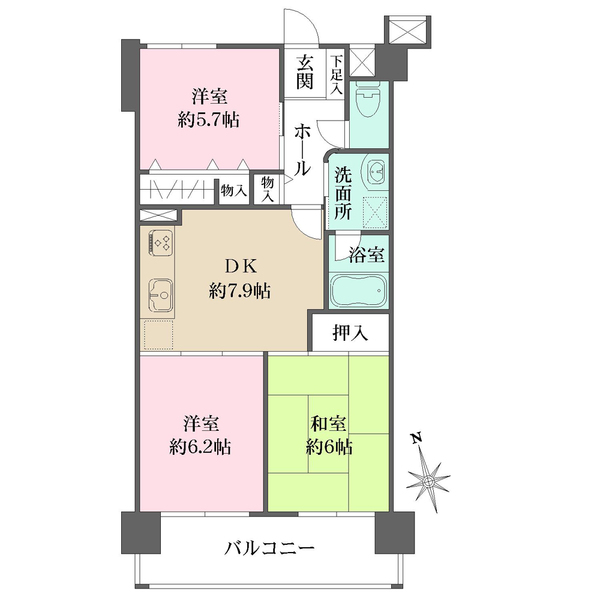アンピール箱崎東IIの間取図