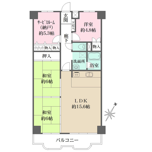 ファミール輝国の間取図