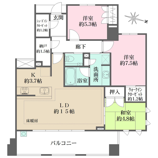 ザ・パークハウス百道の間取図