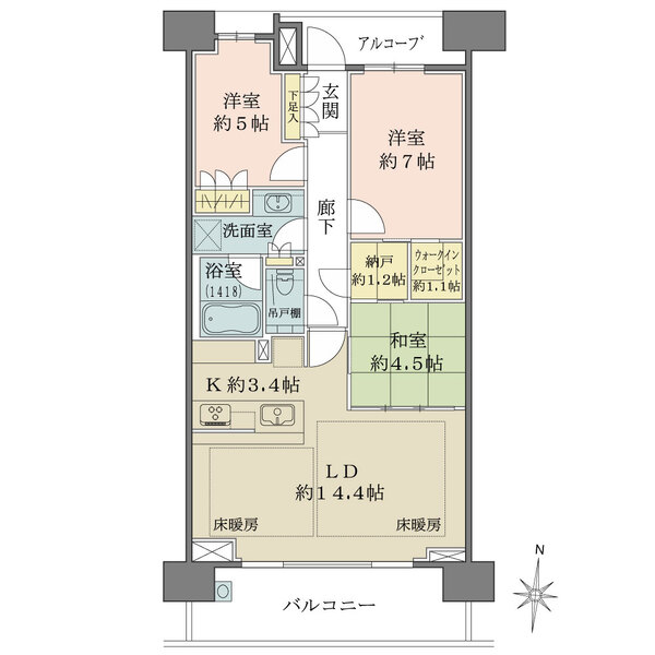 ザ・パークハウス桜坂サンリヤンの間取図