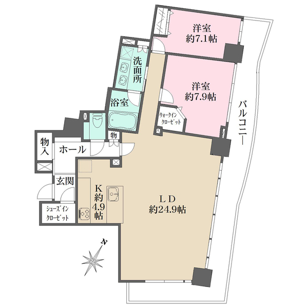 グランアルト天神タワーの間取図