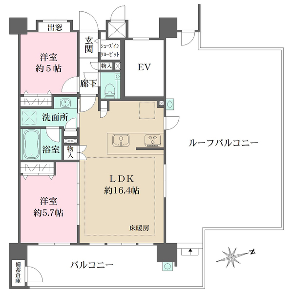 ファーネスト西新レジデンスの間取図