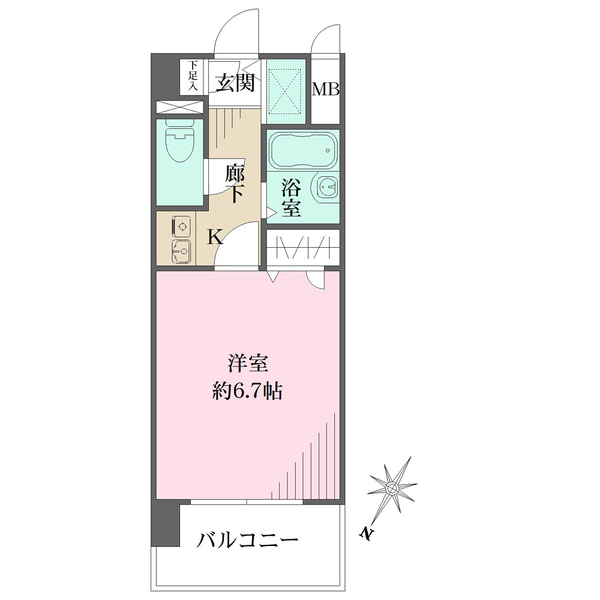 ライオンズマンション薬院第6の間取図