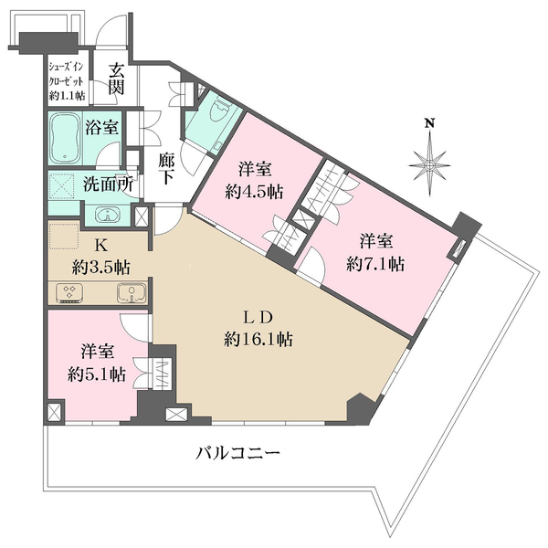ザ・パークハウス福岡タワーズ　EASTの間取図