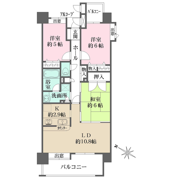 コスモ六本松シティフォルムの間取図