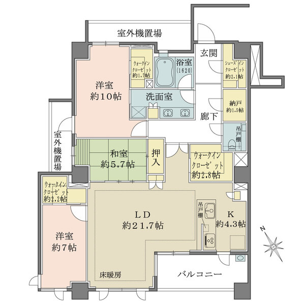 ザ・パークハウス平尾浄水通りの間取図