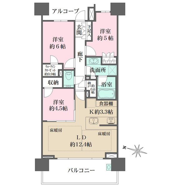 ザ・パークハウス桜坂サンリヤンの間取図