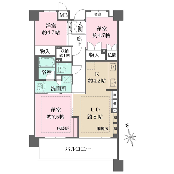 ザ・パークハウス愛宕の間取図