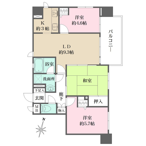 藤和シティコープ平尾駅前の間取図