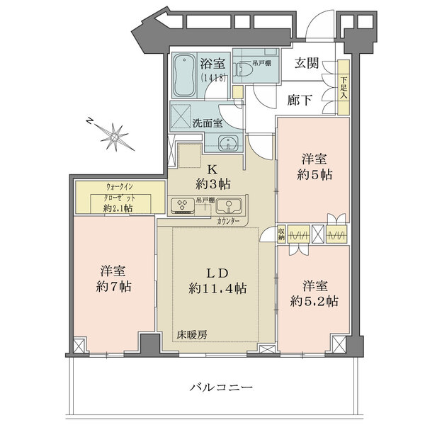 ザ・パークハウス福岡タワーズ　EASTの間取図