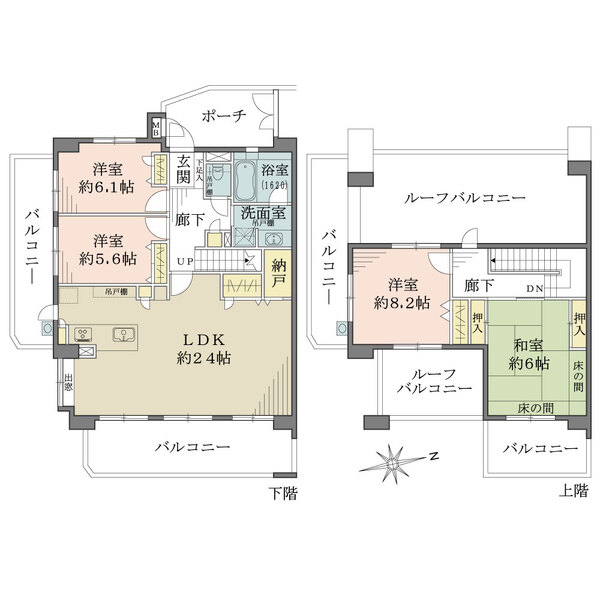 ファーネスト茶山駅前の間取図