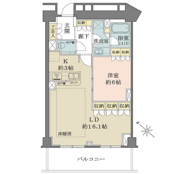 ザ・パークハウス福岡タワーズ　EASTの間取図