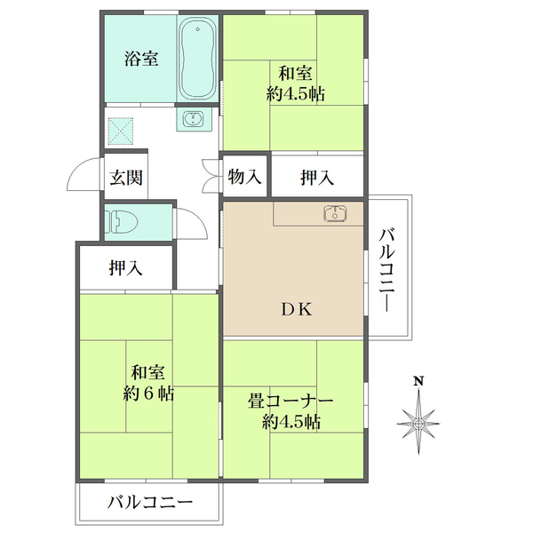 原団地の間取図