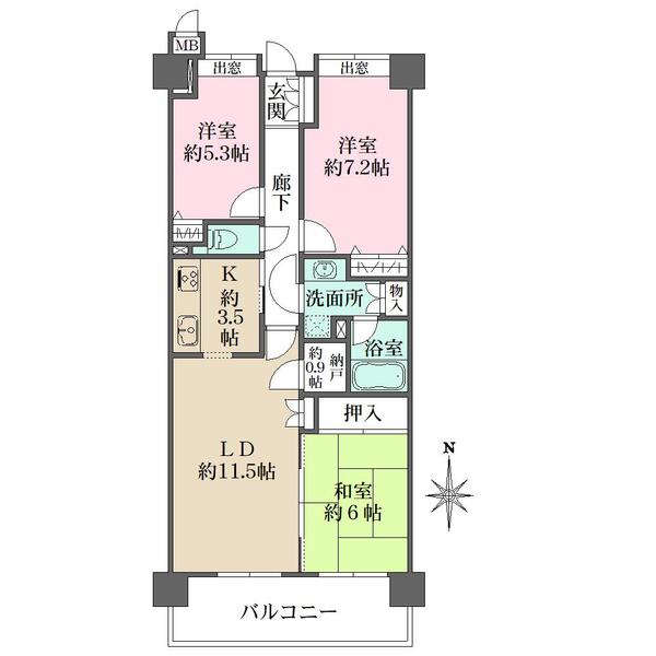 パークハウス姪浜駅前の間取図