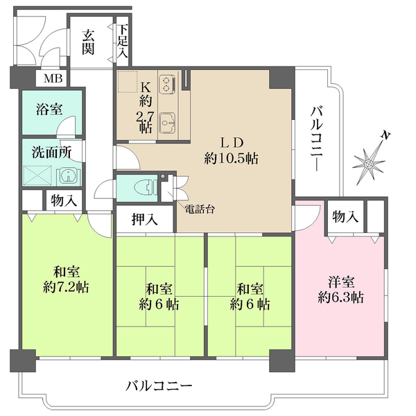 ガーデンハイツ大濠の間取図