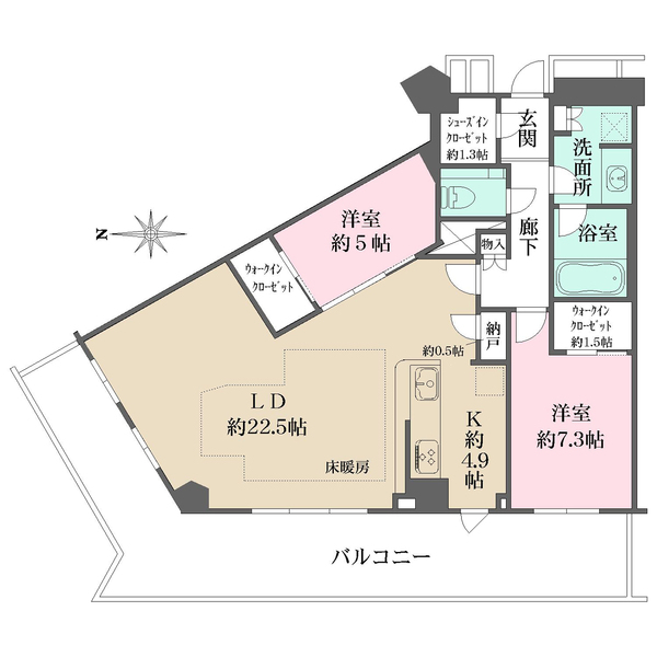 ザ・パークハウス福岡タワーズ　WESTの間取図
