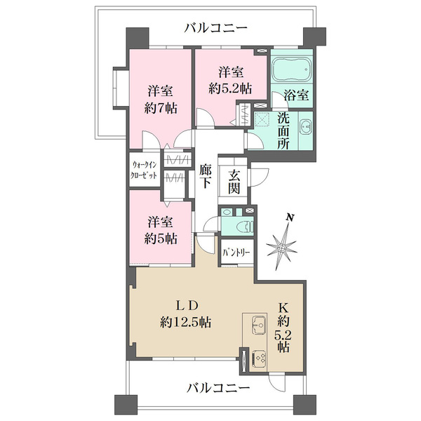パークテラス西新オーゼの間取図