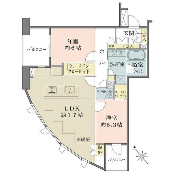 グランスイート文京本駒込の間取図