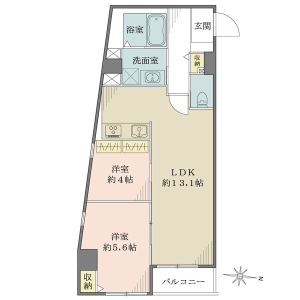 アールクレエ本郷の間取図