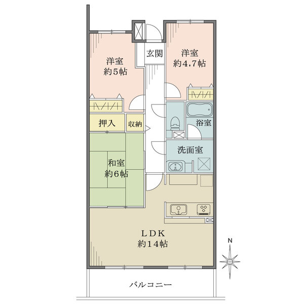 ちはら台ファミールハイツの間取図