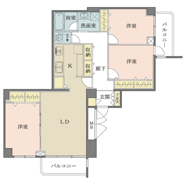 徳川マンションの間取図