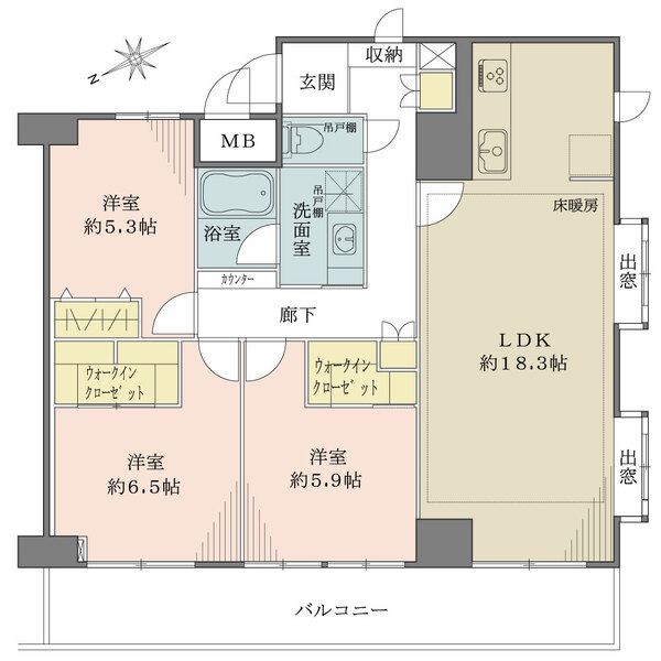 ルネ千駄木プラザの間取図