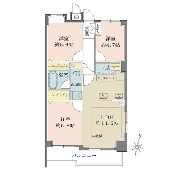 ヴェラハイツ本郷の間取図