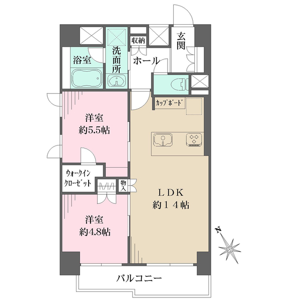 藤和シティホームズ小石川の間取図