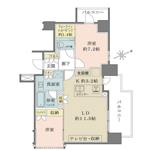 ザ・パークハウス文京本駒込の間取図
