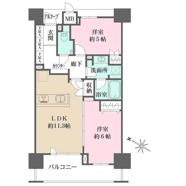 音羽パークハウスの間取図