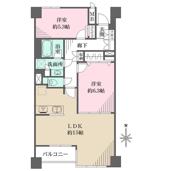 コートハウス早稲田の間取図