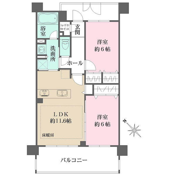 クリオ白山逸見坂の間取図