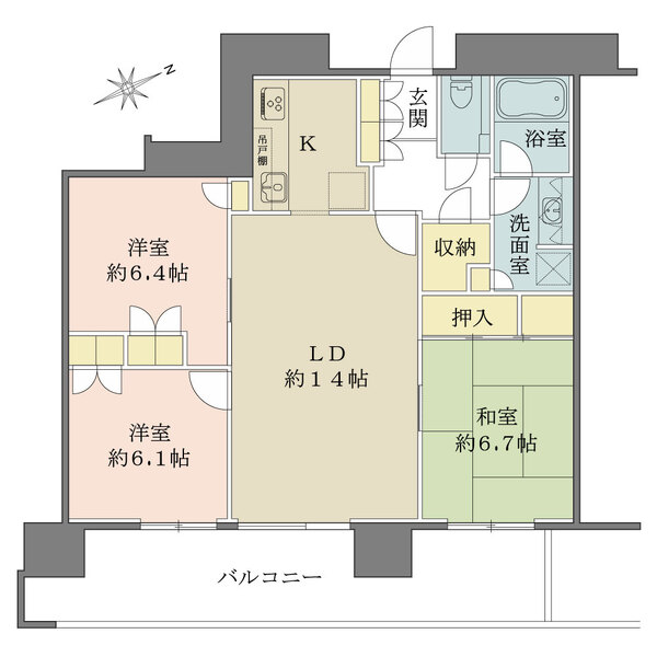 ワテラスタワーレジデンスの間取図